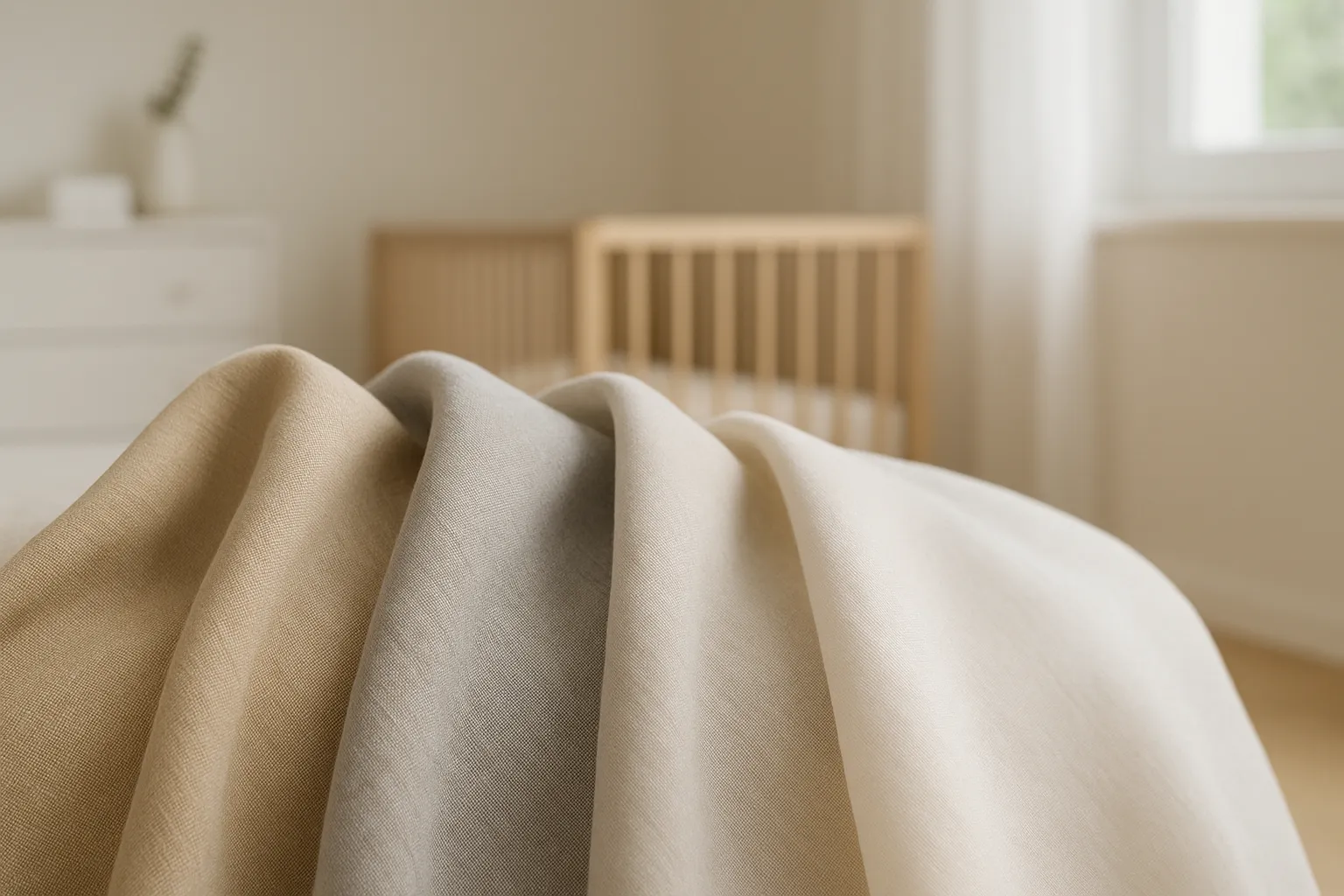 Mischgewebe aus Baumwolle/Leinen/Polyester mit ruhiger, matter Oberfläche
